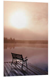 Foam board print Jetty in morning fog