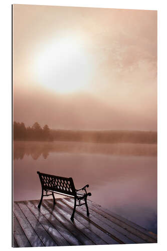 Tableau en plexi-alu Ponton dans la brume matinale