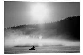 Magnettafel Wolf im Nebel