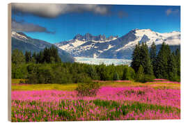 Hout print Mendenhall Glacier