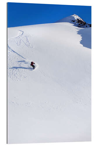 Gallery print Snowboarder in the Chugach Mountains