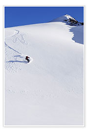 Poster Snowboardeur dans les montagnes de Chugach - Dan Bailey