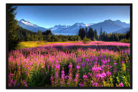 Gerahmter Kunstdruck Malerischer Blick auf den Mendenhall Gletscher