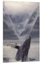 Foam board print Humpback whale emerging