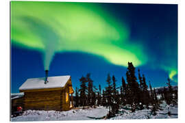 Gallery print Northern Lights over a hut