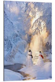 Magnettafel Schneemannpaar