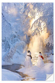 Wall sticker Snowman couple