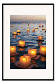 Gerahmter Kunstdruck Laternenmeer