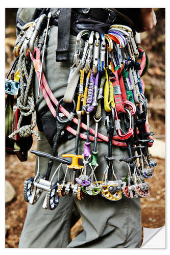 Selvklebende plakat Climbing equipment in the Adirondacks