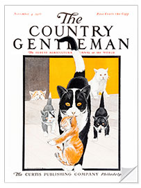 Sticker mural Country Gentleman (famille de chats)