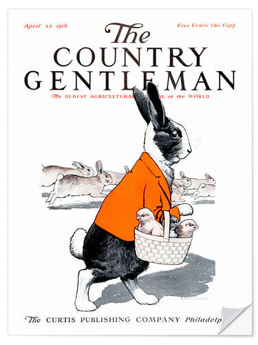 Muursticker Cover of Country Gentleman (Hare)