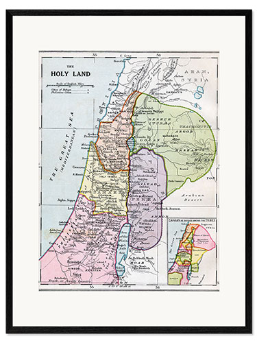 Gerahmter Kunstdruck Das Heilige Land in biblischen Zeiten