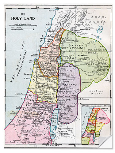 Selvklæbende plakat The Holy Land In Biblical Times