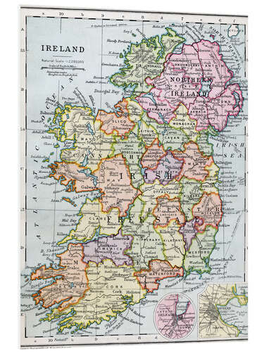 Foam board print Irish Free State And Northern Ireland