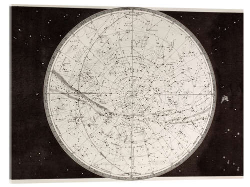 Stampa su vetro acrilico Map Of The Northern Heavens