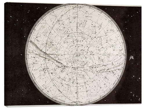 Canvastavla Map Of The Northern Heavens