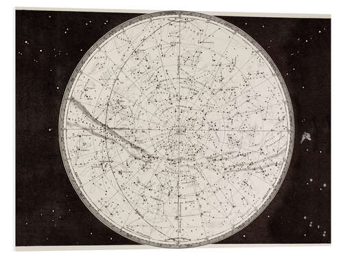 Foam board print Map Of The Northern Heavens