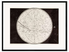 Kehystetty taidepainatus Map Of The Northern Heavens