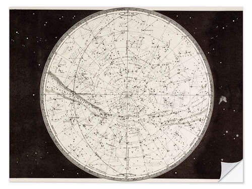 Autocolante decorativo Map Of The Northern Heavens