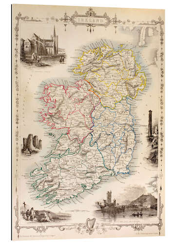 Gallery print Map Of Ireland by Thomas Wright (18th century)