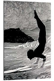 Magnettafel Surfer und Waikiki