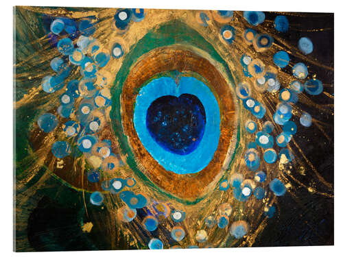 Quadro em acrílico Peacock feather