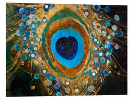 Hartschaumbild Pfauenfeder