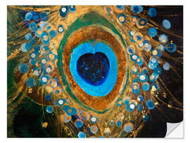 Wandsticker Pfauenfeder