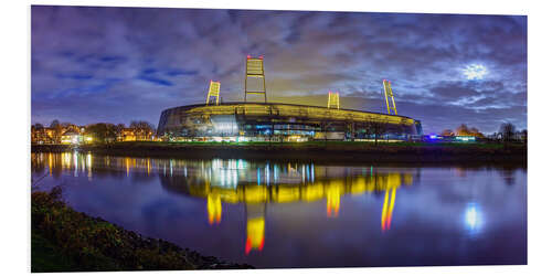 Quadro em PVC Estádio de Bremen ao luar