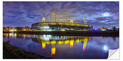 Wall sticker Bremen stadium in the moonlight