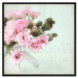 Gerahmter Kunstdruck roses&amp;berries  N°2