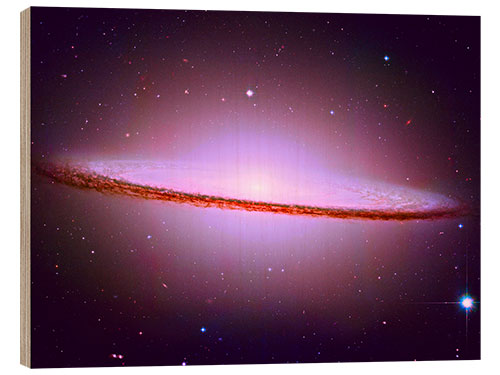 Wood print The Sombrero Galaxy M104