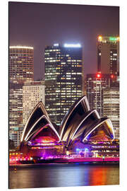 Magnettafel Oper von Sydney bei Nacht