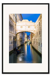 Gerahmter Kunstdruck Seufzerbrücke, Venedig