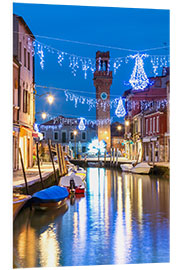 Cuadro de PVC Canal in Murano at Christmas, Venice