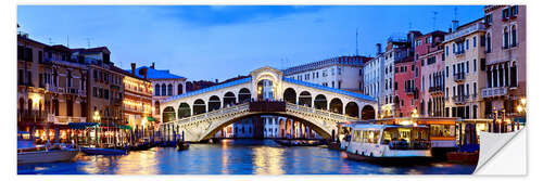 Sticker mural Vue du pont du Rialto, Venise