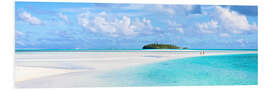 PVC print Couple on a white beach, Cook Islands