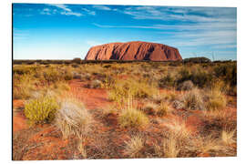 Aluminiumtavla Ayers Rock in the evening