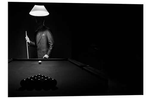 Foam board print Pool players and billiard balls