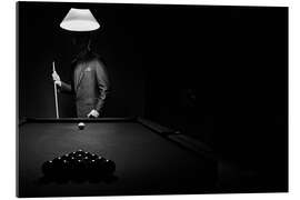 Galleritryk Pool players and billiard balls