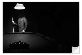 Naklejka na ścianę Pool players and billiard balls