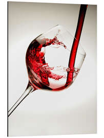 Magnettafel Rotwein im Weinglas