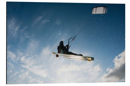 Aluminium print Kitesurfing