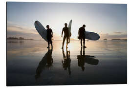 Aluminium print Surfer at the beach