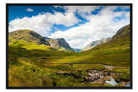 Gerahmter Kunstdruck Glen Coe Schottland