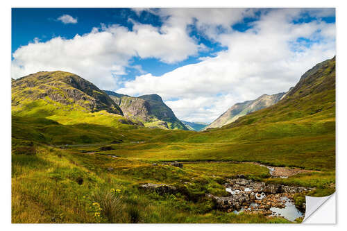 Sticker mural Glen Coe en Écosse