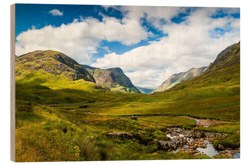 Holzbild Glen Coe Schottland