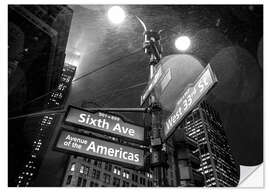 Vinilo para la pared Rainy Night in New York City