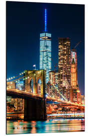 Magnettafel Brooklyn Bridge und World Trade Center