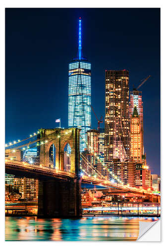 Selvklebende plakat New York City Landmarks